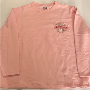 Womens Pink Harley Davidson Long Sleeve Shirt